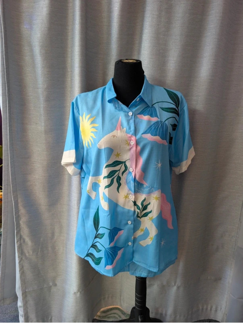 Unicorn Shorts and Button Up Set XL